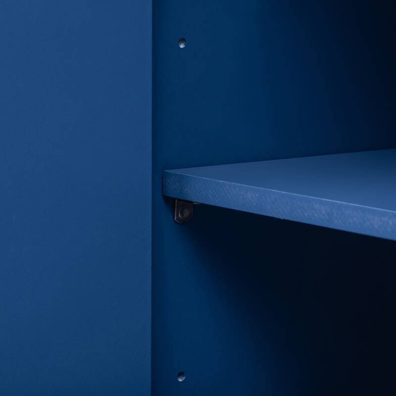 Sideboard Cabinet with Vertical Line Doors, Buffet Cabinet with Storage, Storage Cabinet with Adjustable Shelves