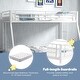 preview thumbnail 18 of 17, Costway Twin Over Full Metal Slats Bunk Bed Frame with Trundle, Guard