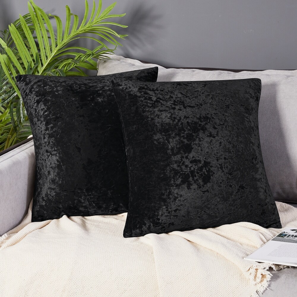 Black velvet decorative pillows sales
