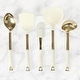 preview thumbnail 10 of 9, Martha Stewart Lockton 5 Linen W/ Gold Stainless Steel & Nylon Kitchen Tool Set