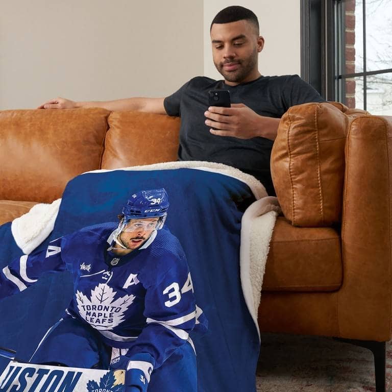 NHL Player Silk Touch Sherpa Throw Blanket