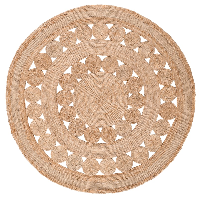 SAFAVIEH Handmade Natural Fiber Virjiniya Casual Jute Rug - Natural - 4' Round