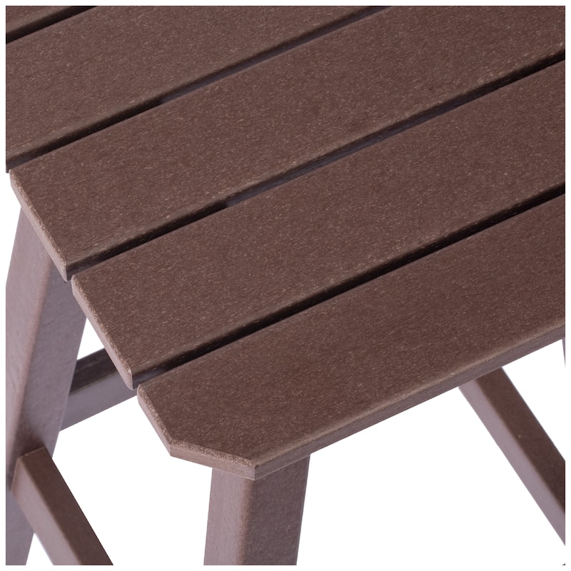 Laguna Hdpe All Weather Outdoor Patio 24" Square Counter Stool (Set Of 2)