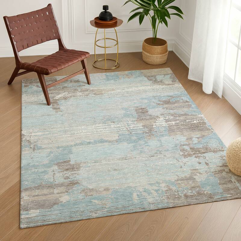 Machine Washable Indoor/ Outdoor Chic Veta Chantille Rug