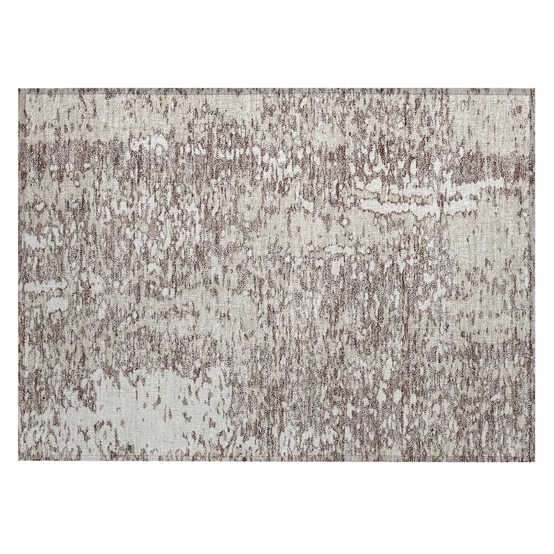 Machine Washable Indoor/ Outdoor Modern Abstract Chantille Rug