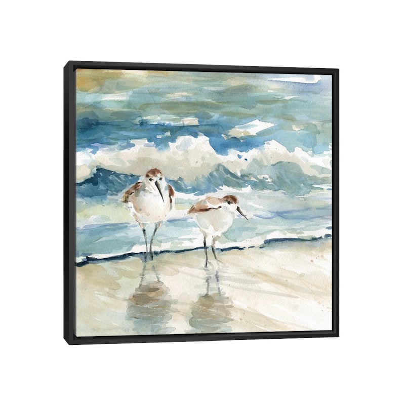 iCanvas "Beach Birds" by Carol Robinson Framed Canvas Print - Black - 37x37