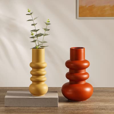 SAFAVIEH Theissa Ceramic Decorative Vase (Set of 2) - 7Wx7Dx11H