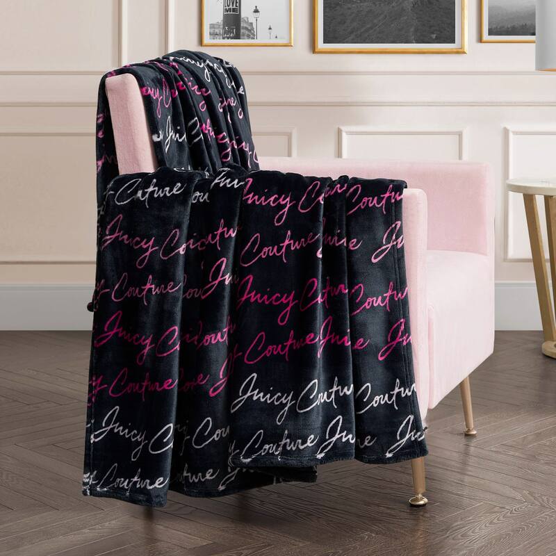 Juicy Couture 60"x70" Plush Throw Blankets