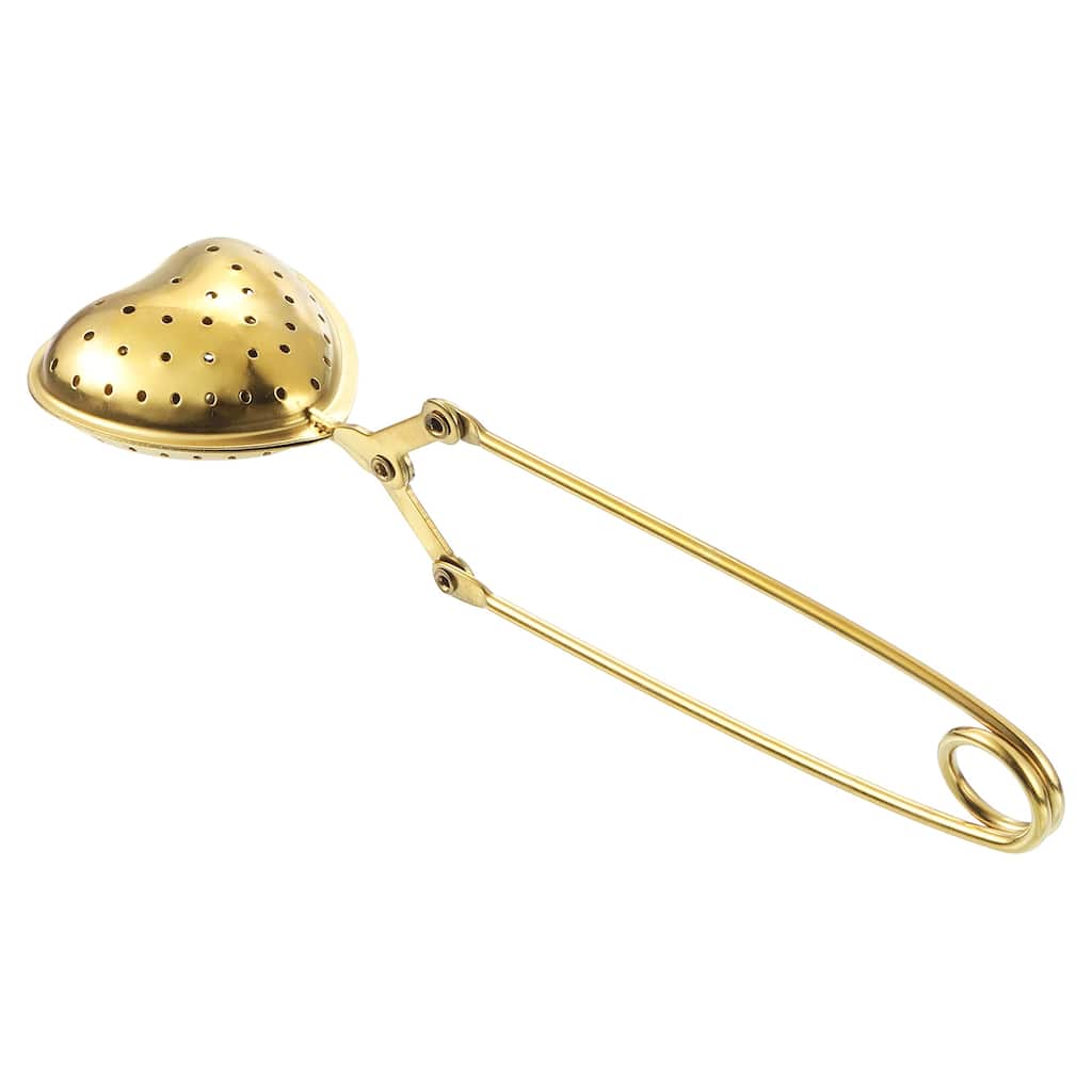 1 Pcs Heart Snap Tea Ball Infuser, Tea Strainer with Handle