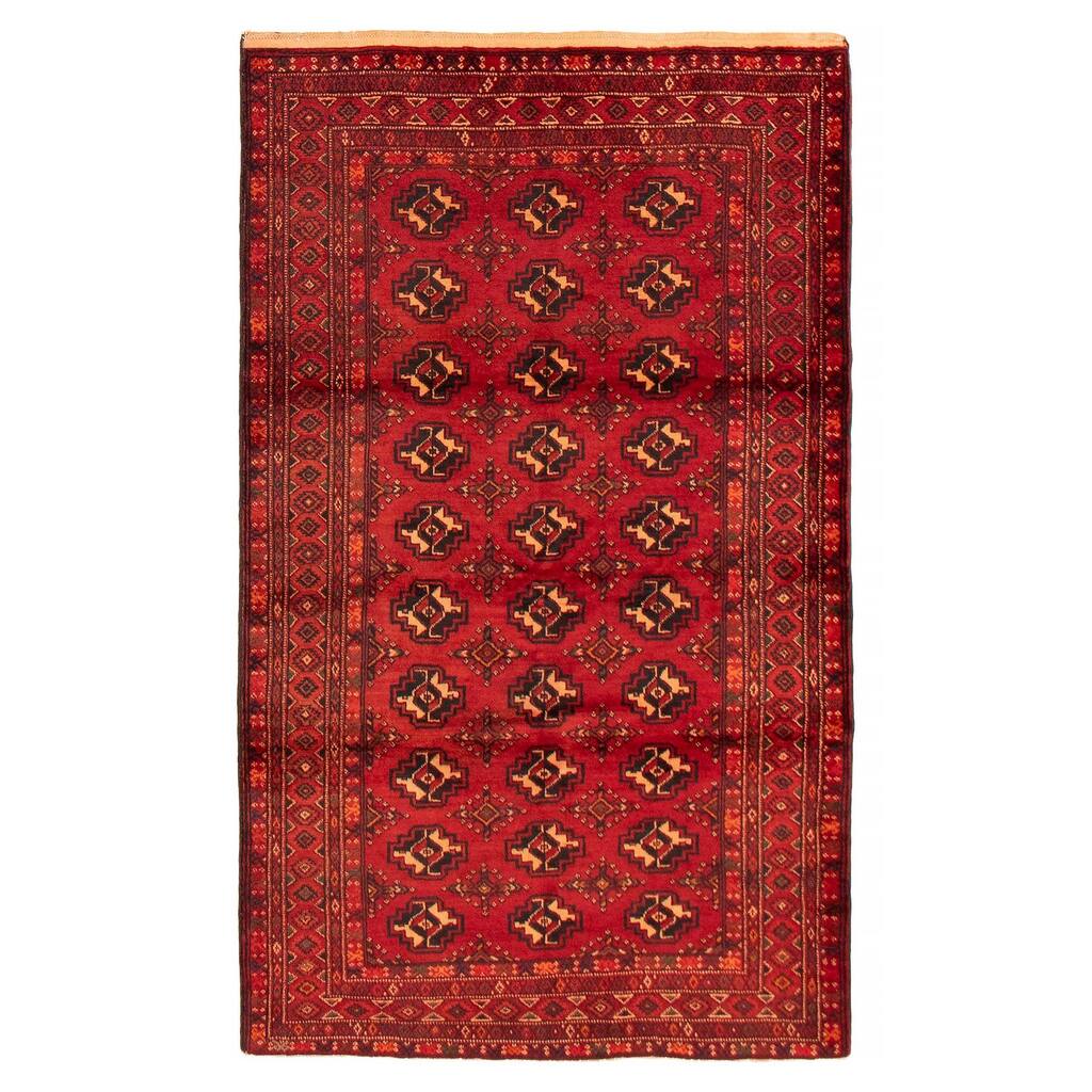 Teimani Red Rug 3'9" x 6'7" - 3'9 x 6'7