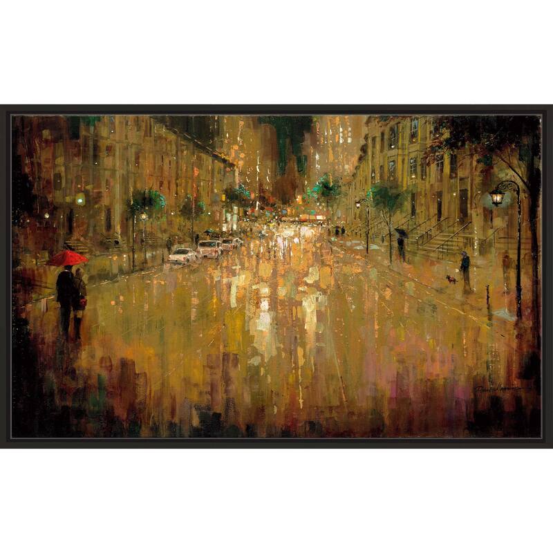 "Brownstone Romance" by Ruane Manning Print on Floating Canvas