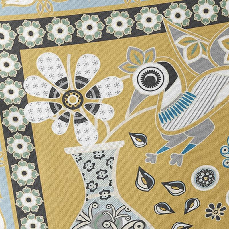 HomeRoots Set of Two 16" X 16" Beige and White Peacock Blown Seam Floral Indoor Outdoor Throw Pillow - 16.00' X '16.00' X '5.00