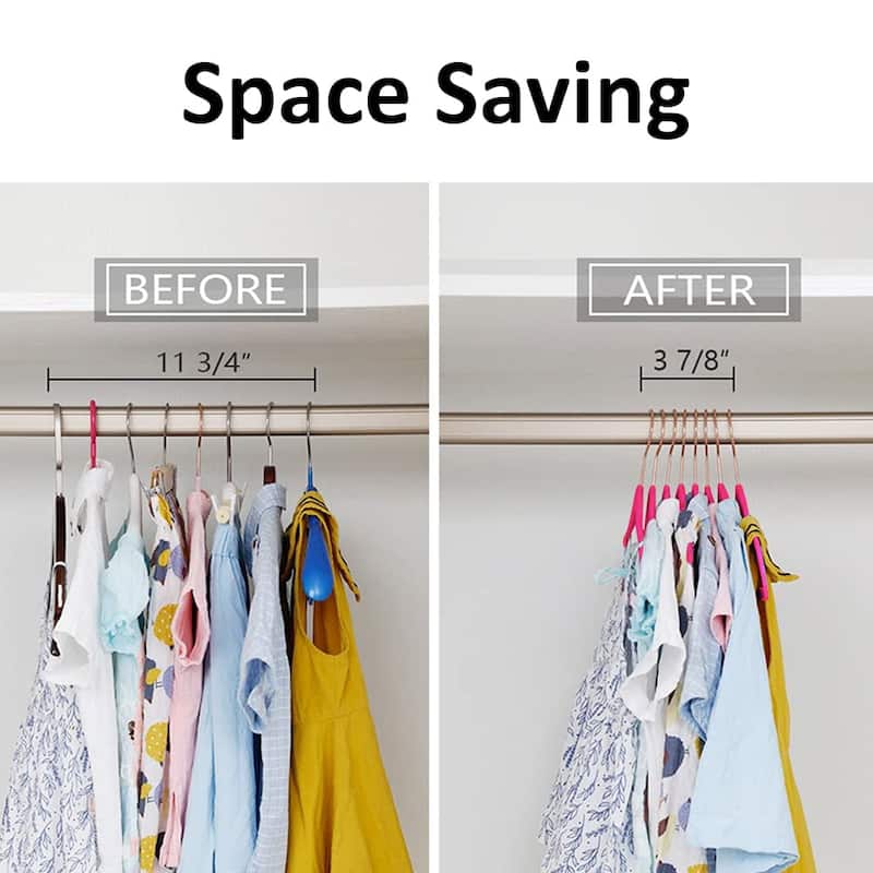 Javlergo 50/100 Pack Velvet Hangers, Heavy Duty Non Slip & Space-Saving Cloth Hangers with 6 Finger Clips & Tie Rack