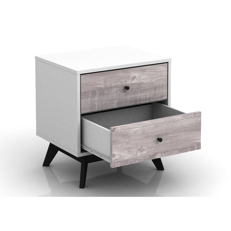 Simple Living Crislana Grey Faux Concrete Nightstand