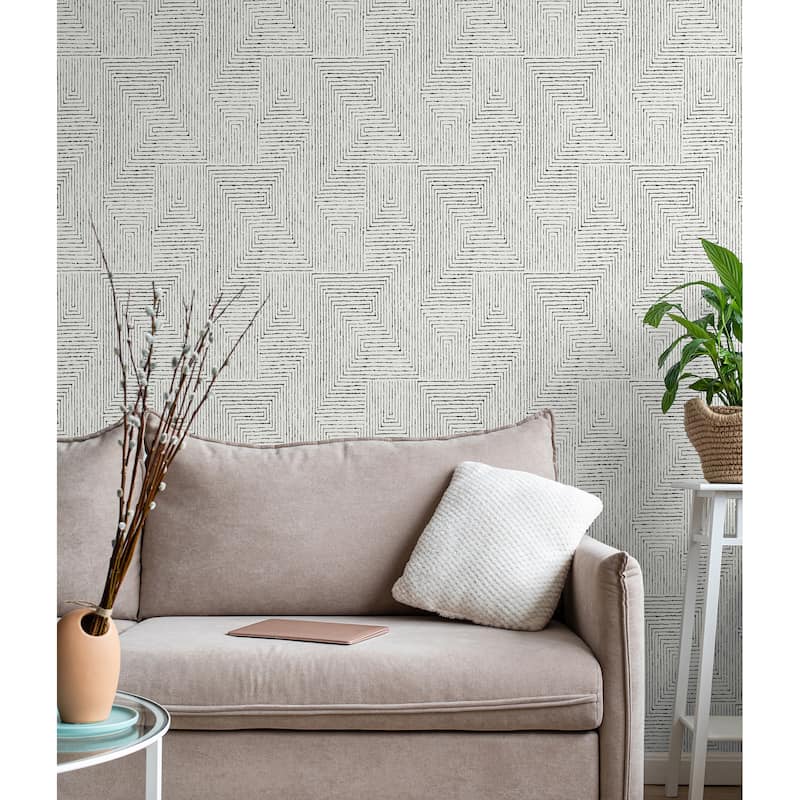 Scott Living Ink Black Peel and Stick Wallpaper