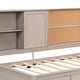 preview thumbnail 6 of 11, Twin Size Lounge Daybed with 3-Drawers，Kids Cork Board Bed Frame with USB Ports and 2 Built-in Storage Shelves, Antique Grey