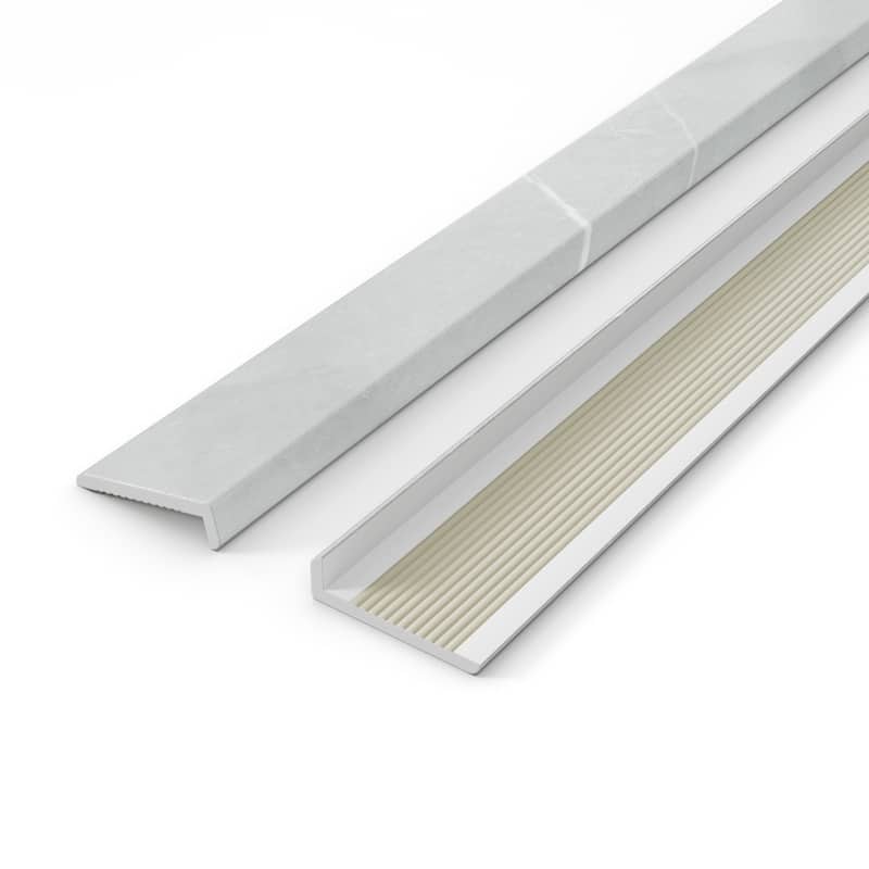 Epiphany Edge Trim 96 in. H Marble Light Grey