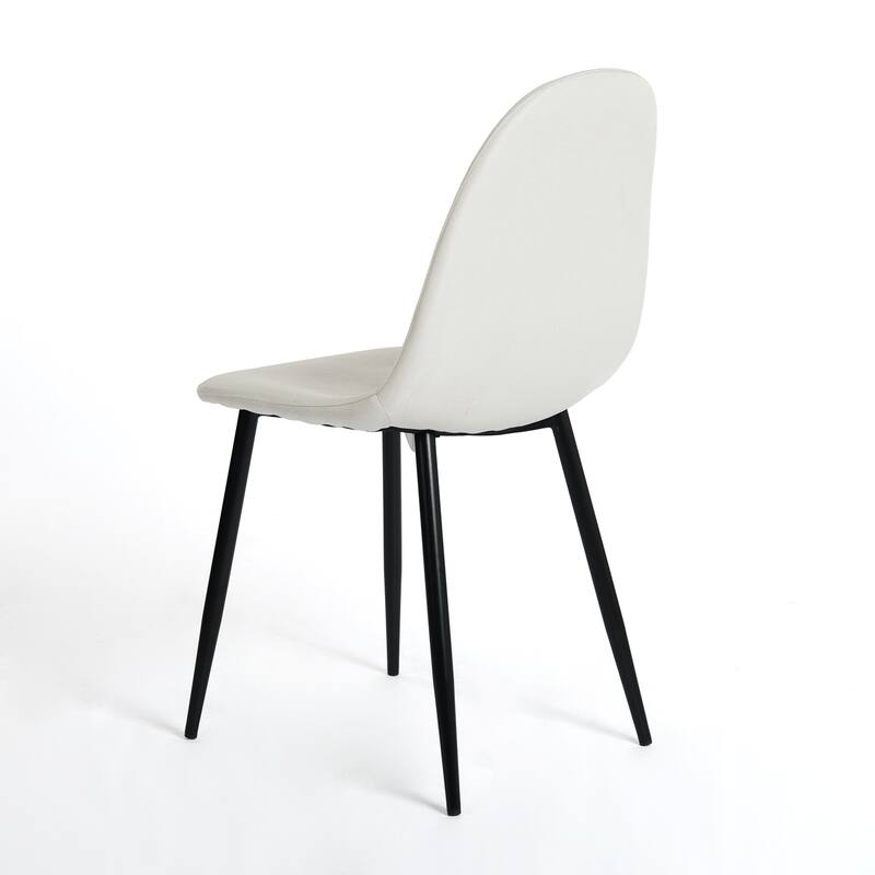 HomyLin Dining Chair Set of 4 Upholstered Fabric Armless Low Back