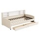 preview thumbnail 10 of 12, Twin Size Upholstered Platform Bed with Headboard and Storage Drawers, Velvet Fabric with Built-in Shelf