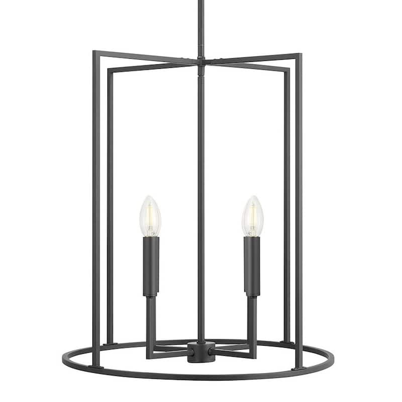 Bellevue SHP71526 4 Light 19" Wide Taper Candle Pendant - Matte Black