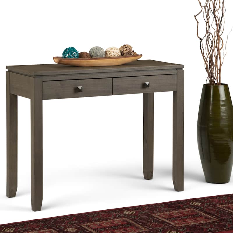 WYNDENHALL Essex SOLID WOOD 38 inch Wide Contemporary Console Sofa Table - 38 Inches wide