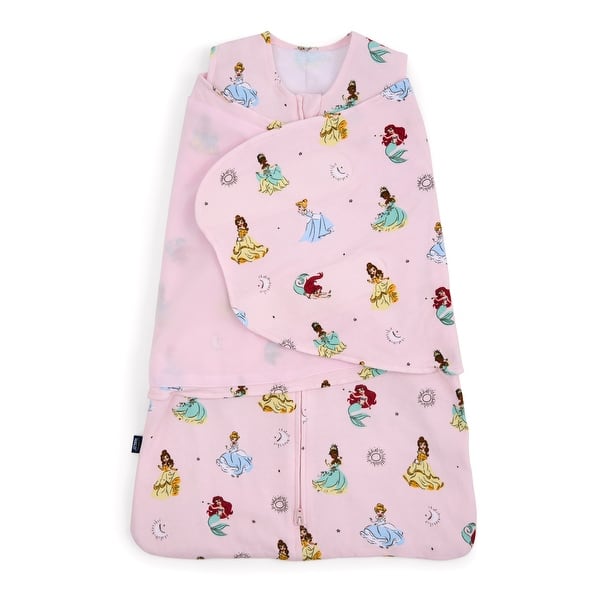 slide 2 of 5, HALO SleepSack swaddle, 100% cotton, Disney™ Princesses, Pink, NB, 0-3M - newborn