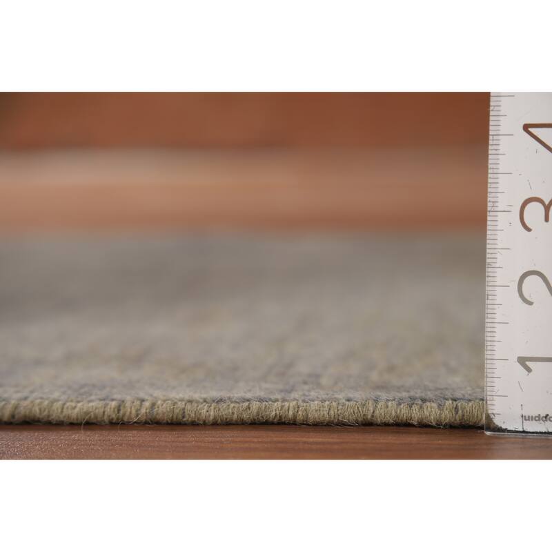 Gray Modern Gabbeh Runner Rug Hand-Knotted Wool Carpet - 3'0" x 9'8"