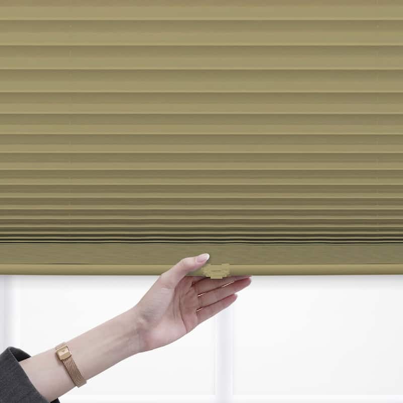 48-inch Latte Light-filtering Pleated Shade