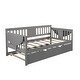 preview thumbnail 7 of 72, Elegant Design Daybed with Trundle Bed, Wooden Sofa Bed for Bedroom Living Room, Wood Platform Bed Frame for Kids Teens Guests