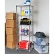 preview thumbnail 16 of 17, Seville Classics UltraDurable Commercial-Grade 5-Tier NSF-Certified Steel Wire Shelving with Wheels, 24" W x 18" D x 72" H