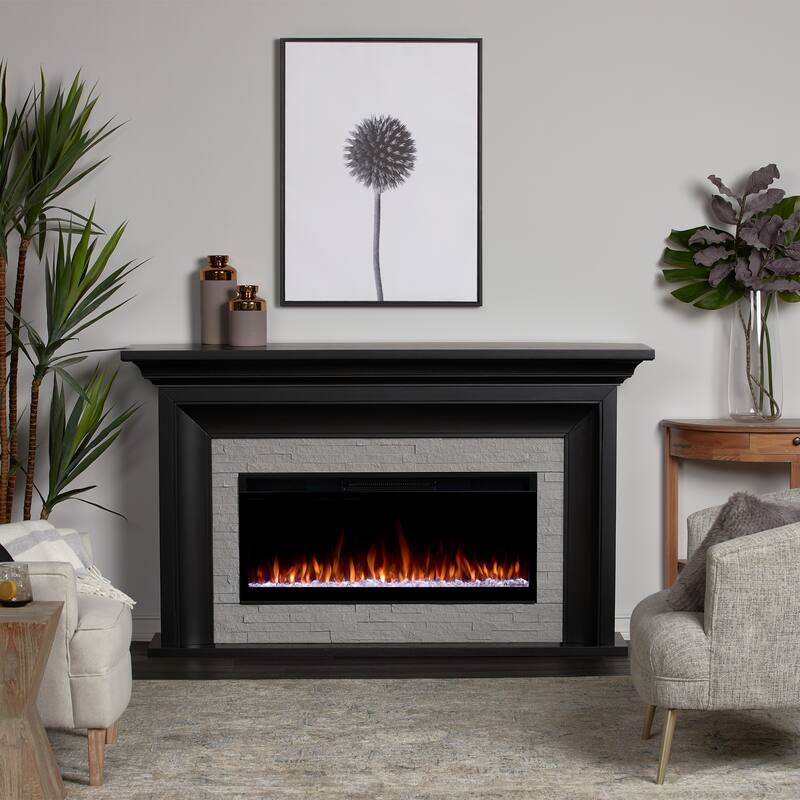 Sonia Smart Electric Landscape Fireplace by Real Flame - Black