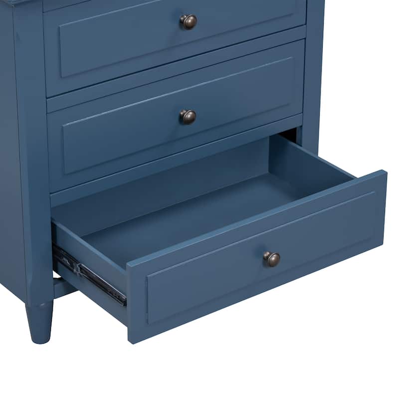Nightstand, Side Tables With 3 Drawers