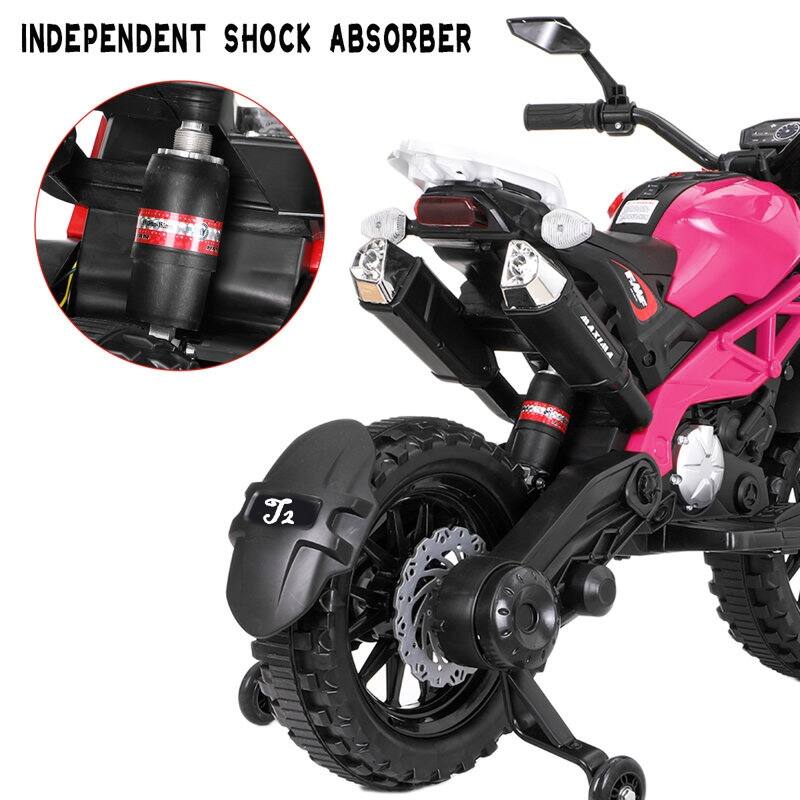 12V Ride-On Electric Dirt Bike for Kids with Music, Bluetooth, and LED Headlights 鈥