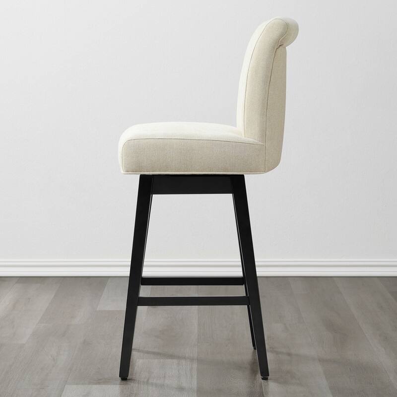 Spruce & Spring Noah Upholstered 26-inch Counter Height Swivel Barstool Set