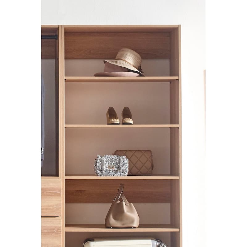 Prosper Oak Freestanding Walk in Wood Closet System
