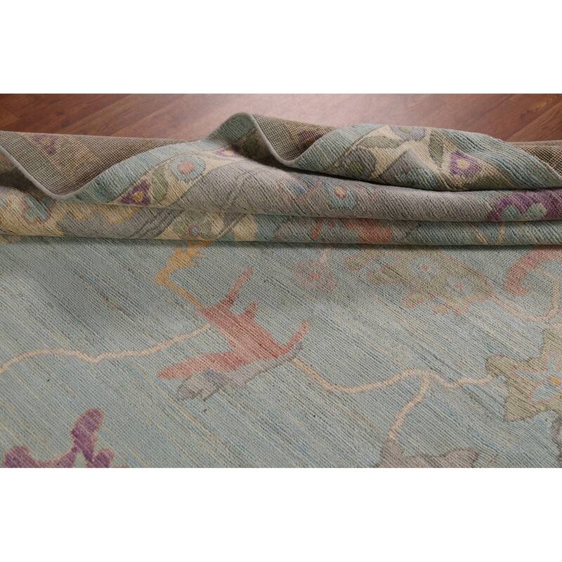 Turkish Oushak Vegetable Dye Turkish Large Rug Handmade Wool Carpet - 10'2"x 13'7"