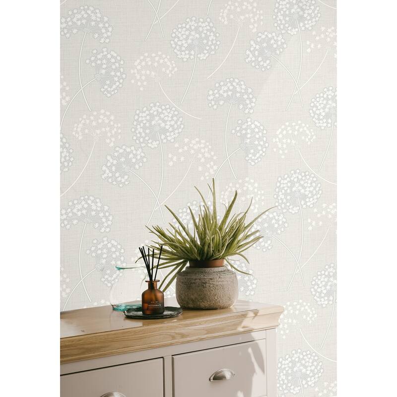 Fine Decor Grace Dove Floral Wallpaper