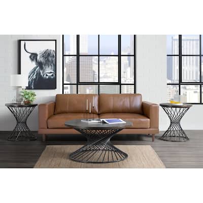 Modern Round End Table - Walnut Accent Table, Living Room Side Table, Small Space Decor - 24