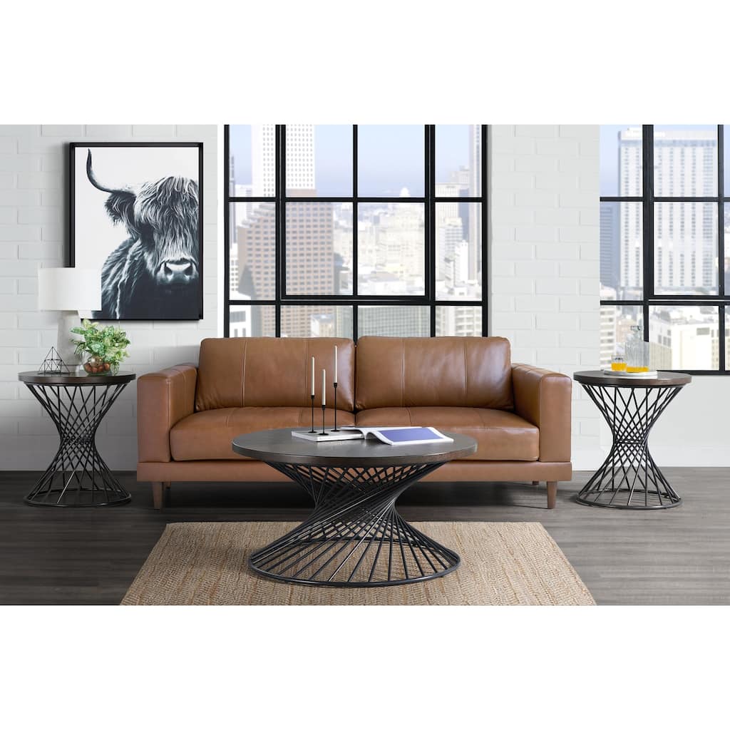 Modern Round End Table - Walnut Accent Table, Living Room Side Table, Small Space Decor - 24
