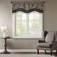 preview thumbnail 3 of 35, Madison Park Aubrey Jacquard Window Rod Pocket Valance with Beads - 50 x 18" Black