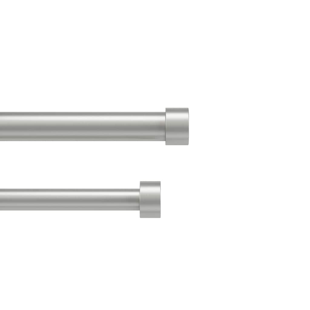 Adjustable Curtain Rod Set 36-66 Inch, Double Rod Nickel Finish - M