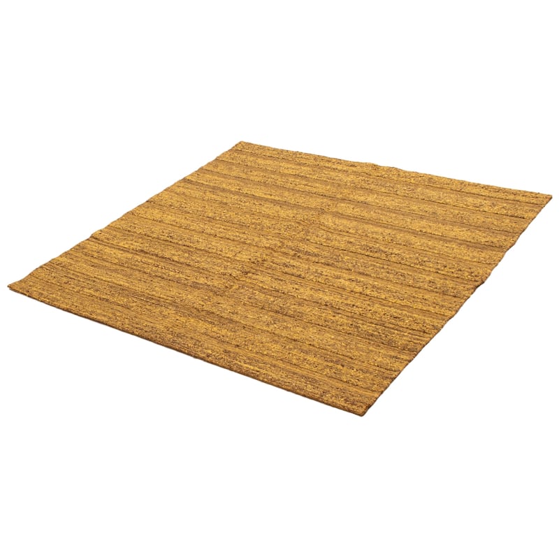 ECARPETGALLERY Flat-Weave Natural Gold Wool Tapestry Kilim - 6'7 x 6'5