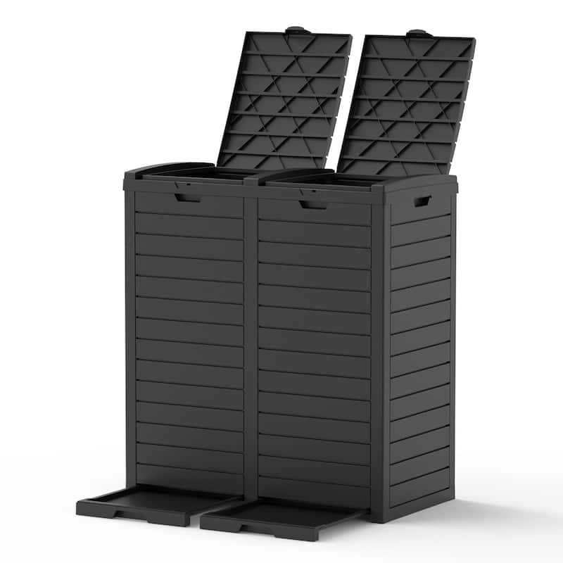 62 Gal. Outdoor Patio Trash Can Deck Box