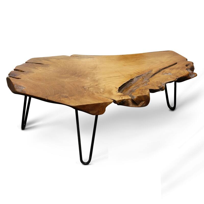 StyleCraft Badang Natural Lacquer Carving Coffee Table