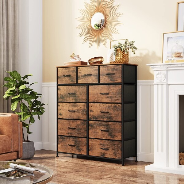 11 Drawer Dresser Fabric Storage Tower for Bedroom Hallway Nursery Closets Tall Chest Organizer Unit Bed Bath Beyond 37316560