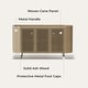 preview thumbnail 4 of 7, Spruce & Spring Rattan Adjustable Shelves Sideboard with Solid Wood Legs