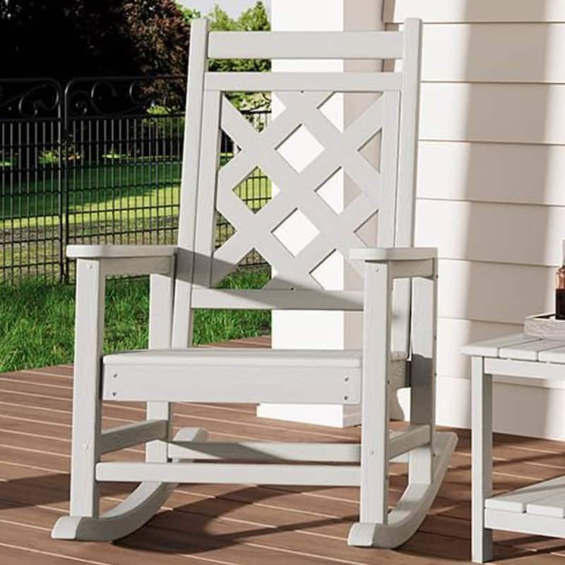 Patio Adirondack Outdoor Rocking Chair, Fire Pit Chair for Porch, Deck, Lawn - N/A