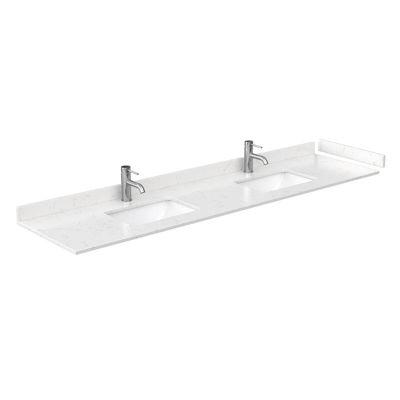 Miranda Double Vanity Set, Cultured Marble Top, 70-Inch Mirror