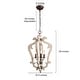 preview thumbnail 7 of 6, The Gray Barn Hester Gulch 3-light Wood Chandelier Foyer Hanging Lantern - W 16.5"x H 29"