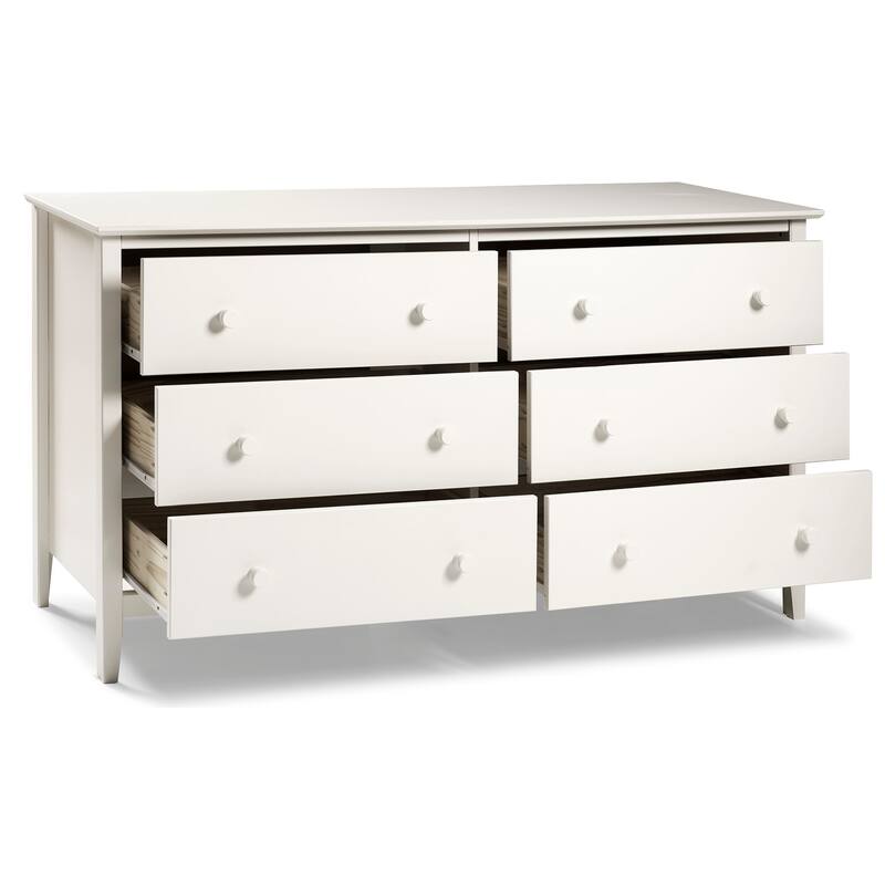Taylor & Olive Snowberry 6-drawer Pine Wood Tall Storage Dresser